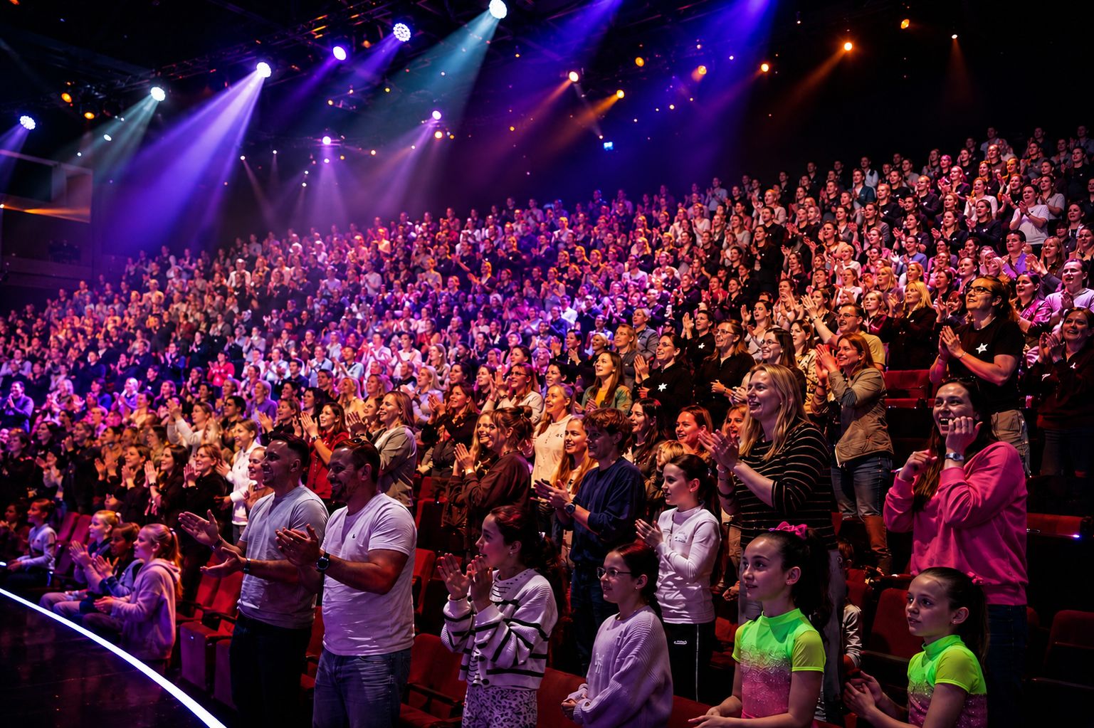 Audience and stage energy at an AD event